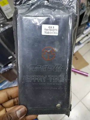 Leather Flip Case for Oppo Reno8 5G -Black-