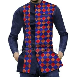 Multi Coloured Kitenge Shirt for Plus Size Men
