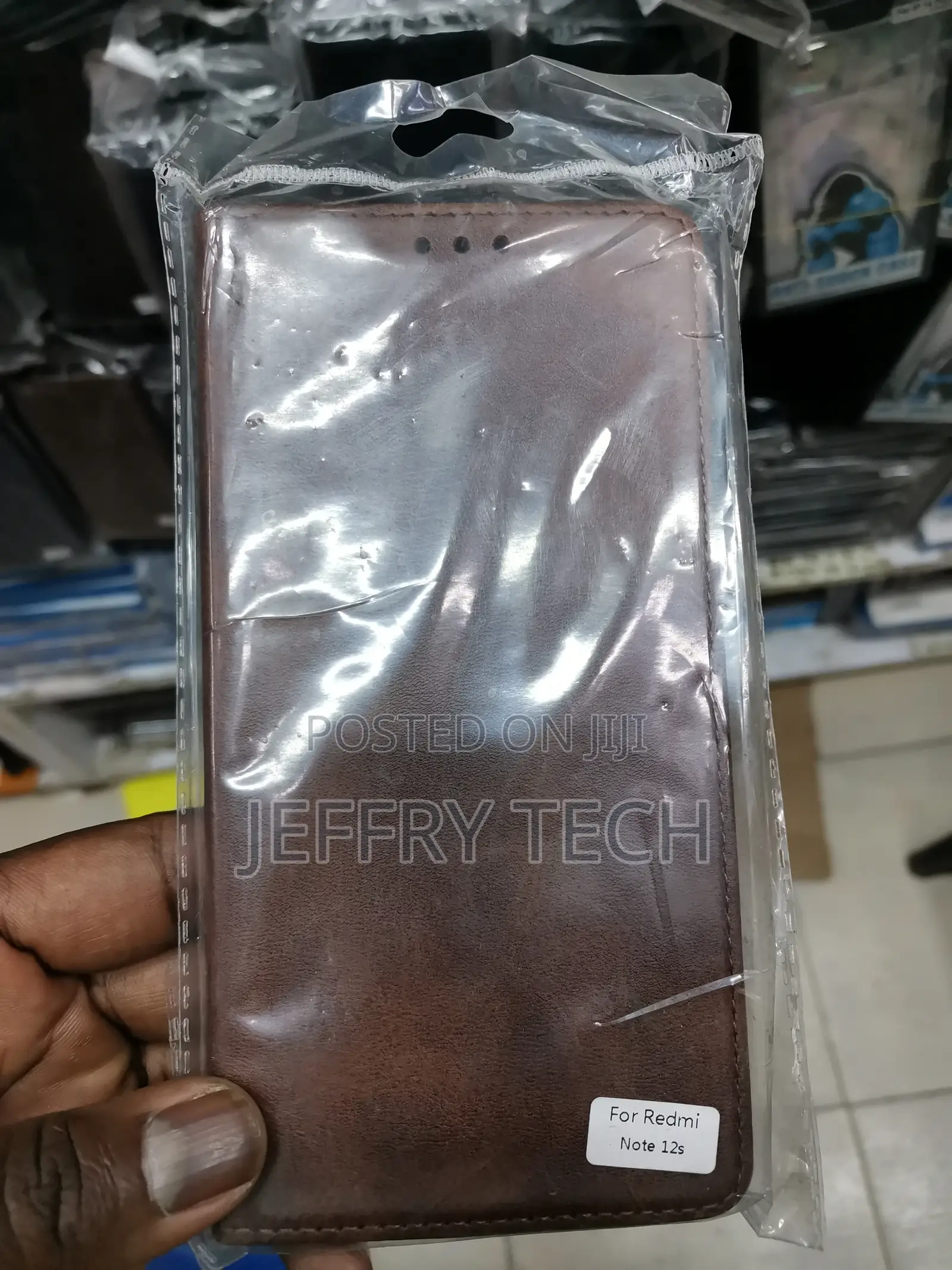 Leather Case for Xiaomi Redmi Note 12S -Brown-