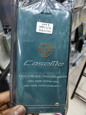 Leather Flip Case for Oppo A17 K -GREEN-