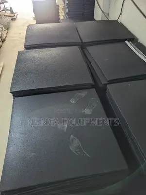 Black Rubber Gym Tiles 20mm