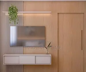 Brown Fluted Wall Panels Home Decor
