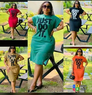 Green Red T-Shirt Dress