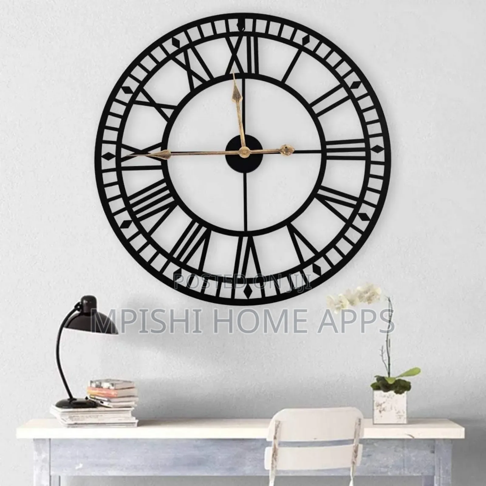 Large Numerals Wall Clock 60cm