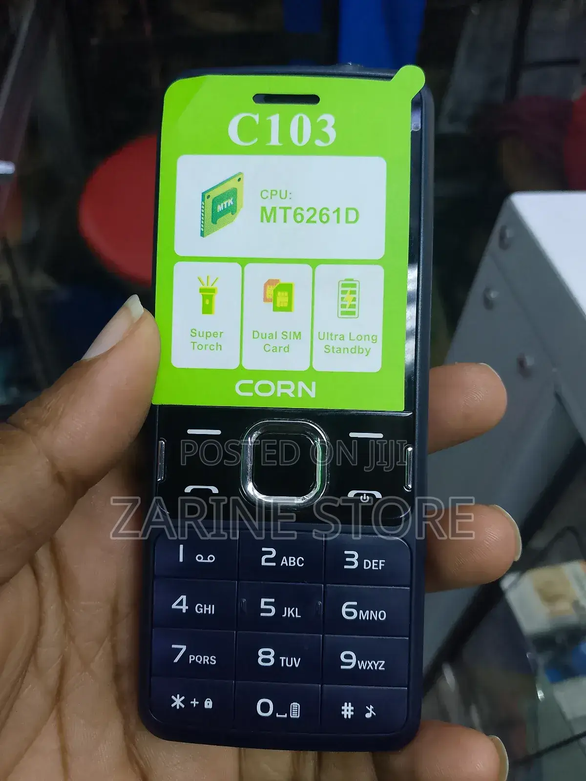 Dual Sim Card Mobile Phone C103 Corn, Has Flashlight