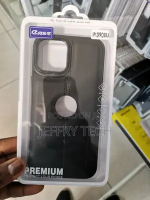PULOKA iPhone 12 Pro Max Leather Cover -Black