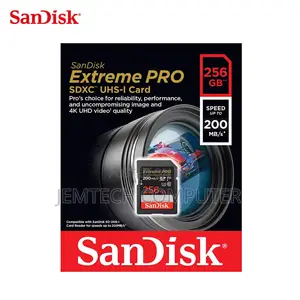 Sandisk SDXC Extreme PRO 200mb/S 256gb