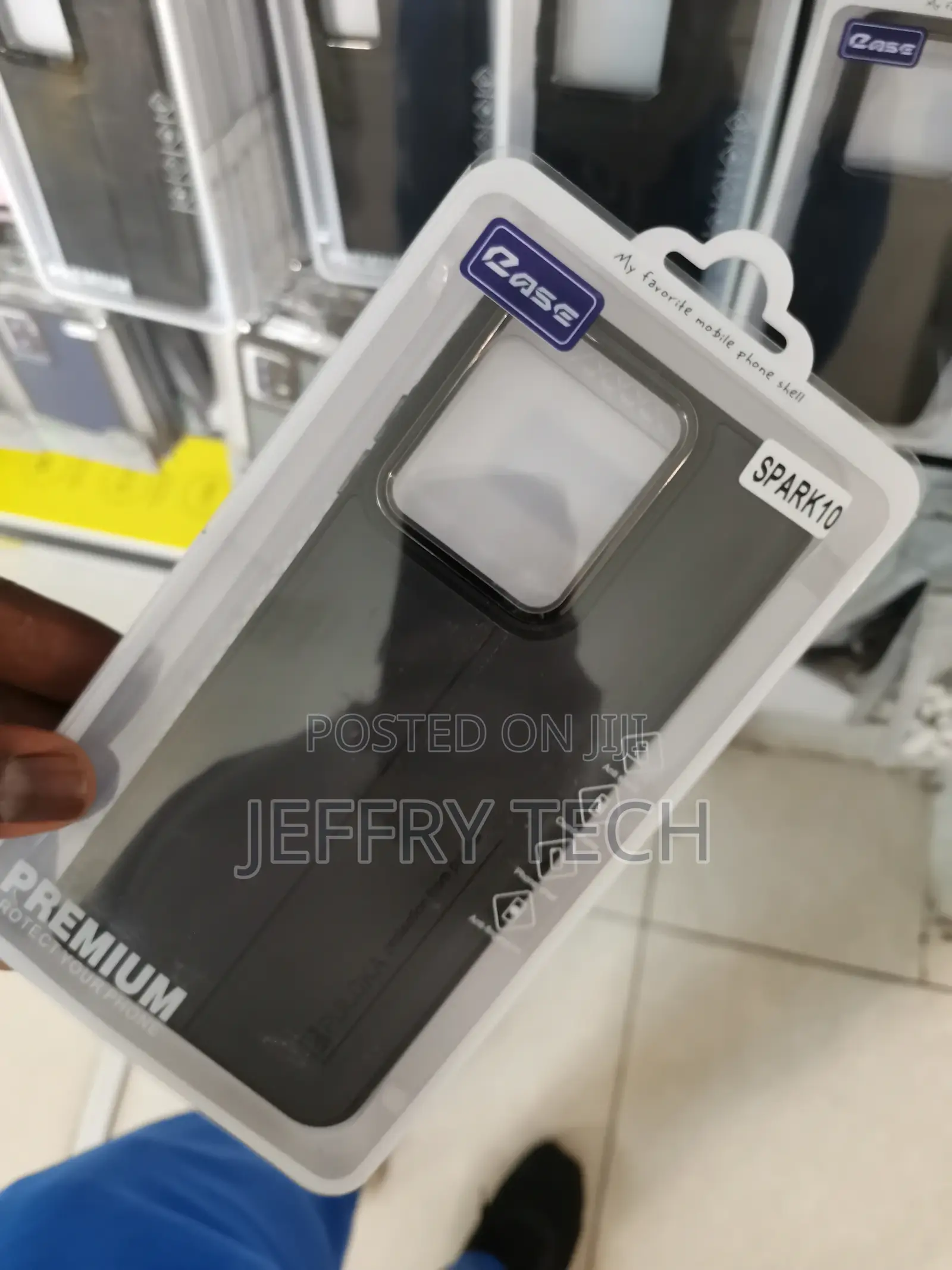 Puloka Leather Phone Case for Tecno Spark 10 -Black
