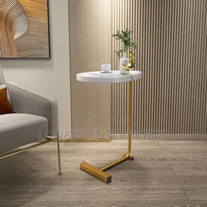 White Minimalistic Luxurious Side Table