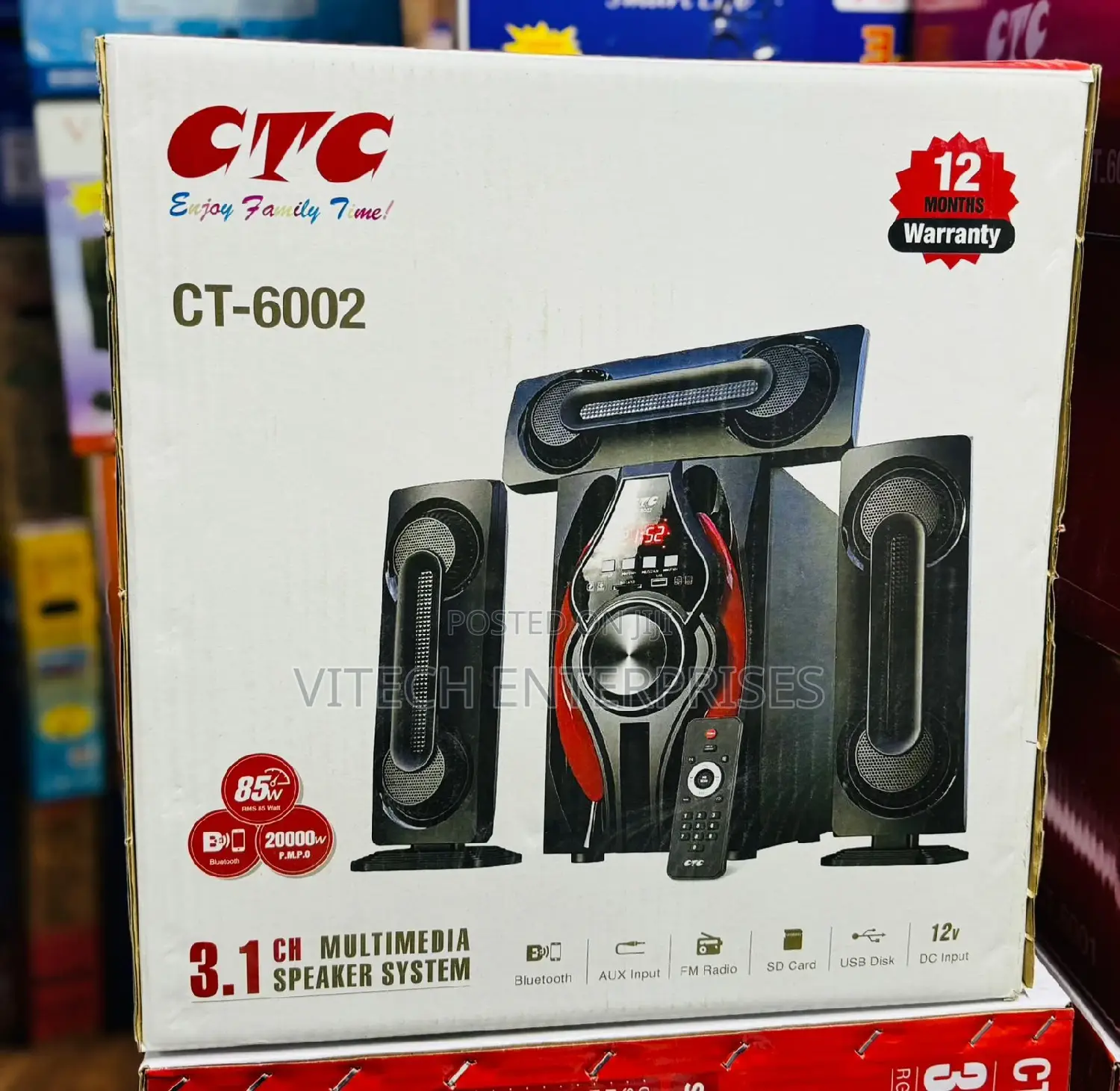 CTC 3.1ch Multimedia Speaker System Bluetooth Enabled