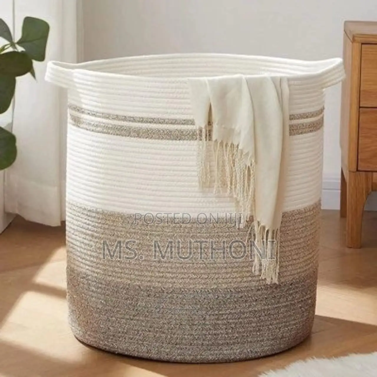Decorative Cotton Rope Basket.