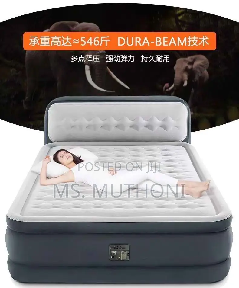 Intex Dura Beam Airbed Electric Pump Supportive Headboard