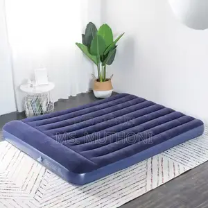Inflatable Air Mattress With Electric Pump and Headrest