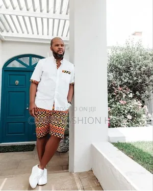 Shirt and Ankara Shorts for Men