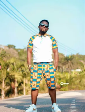 Matching Kitenge Shirt and Short for the Gents
