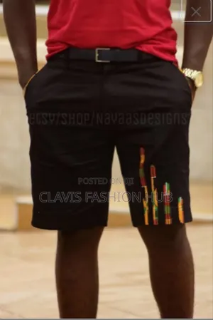Ankara Black Shorts for Men