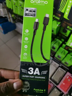 Fastline Type-C Super Fast Charging Data Cable - Black