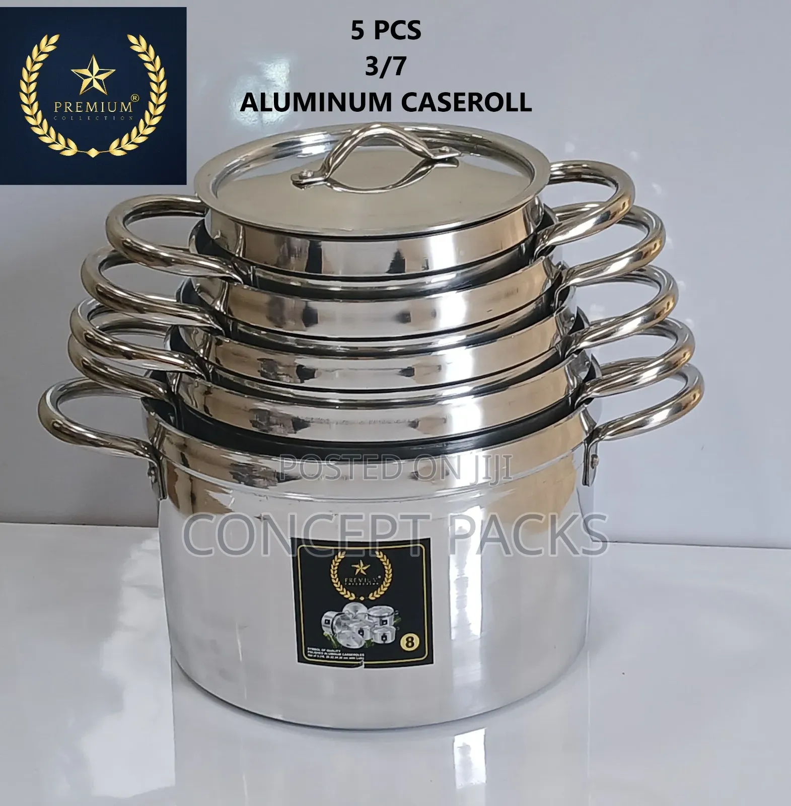 Aluminium Caseroll Premium Cookware Set of 5.