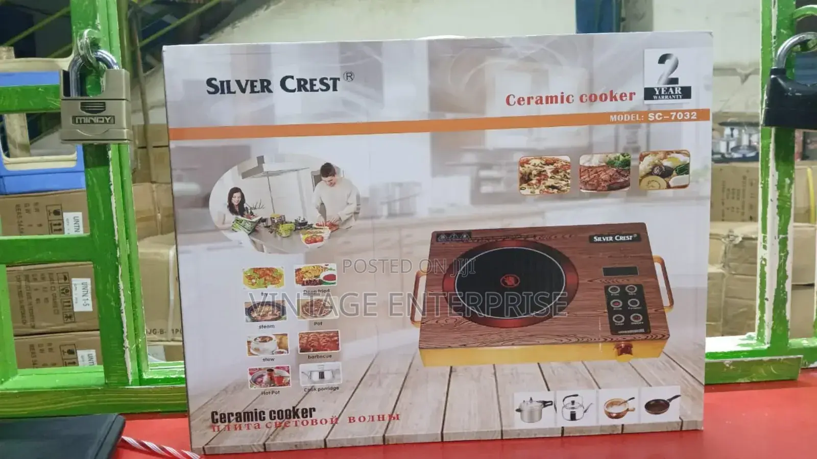 *Single Silver Crest Ceramic Cooker*