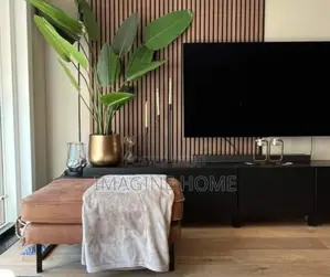 Home Decoration Fluted Wall Panels Brown Color