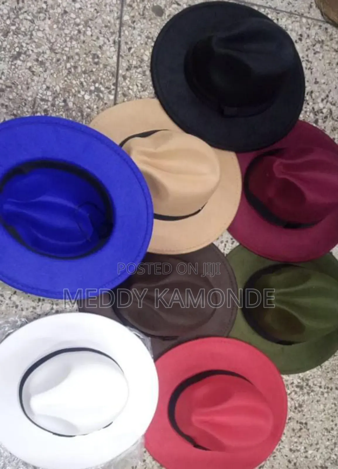 Maroon/Black/White Hats