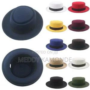 Blue/White Fedora Hats
