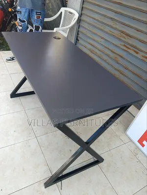 Grey Top Metallic Study Table