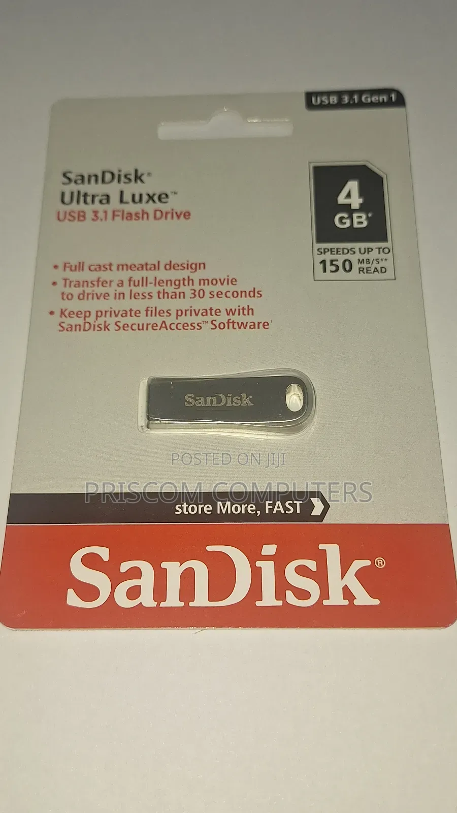 4GB Sandisk Ultra Luxe 3.1 Flash Drive Disk