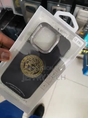 Versace Design iPhone 15 Pro Model Case -Black
