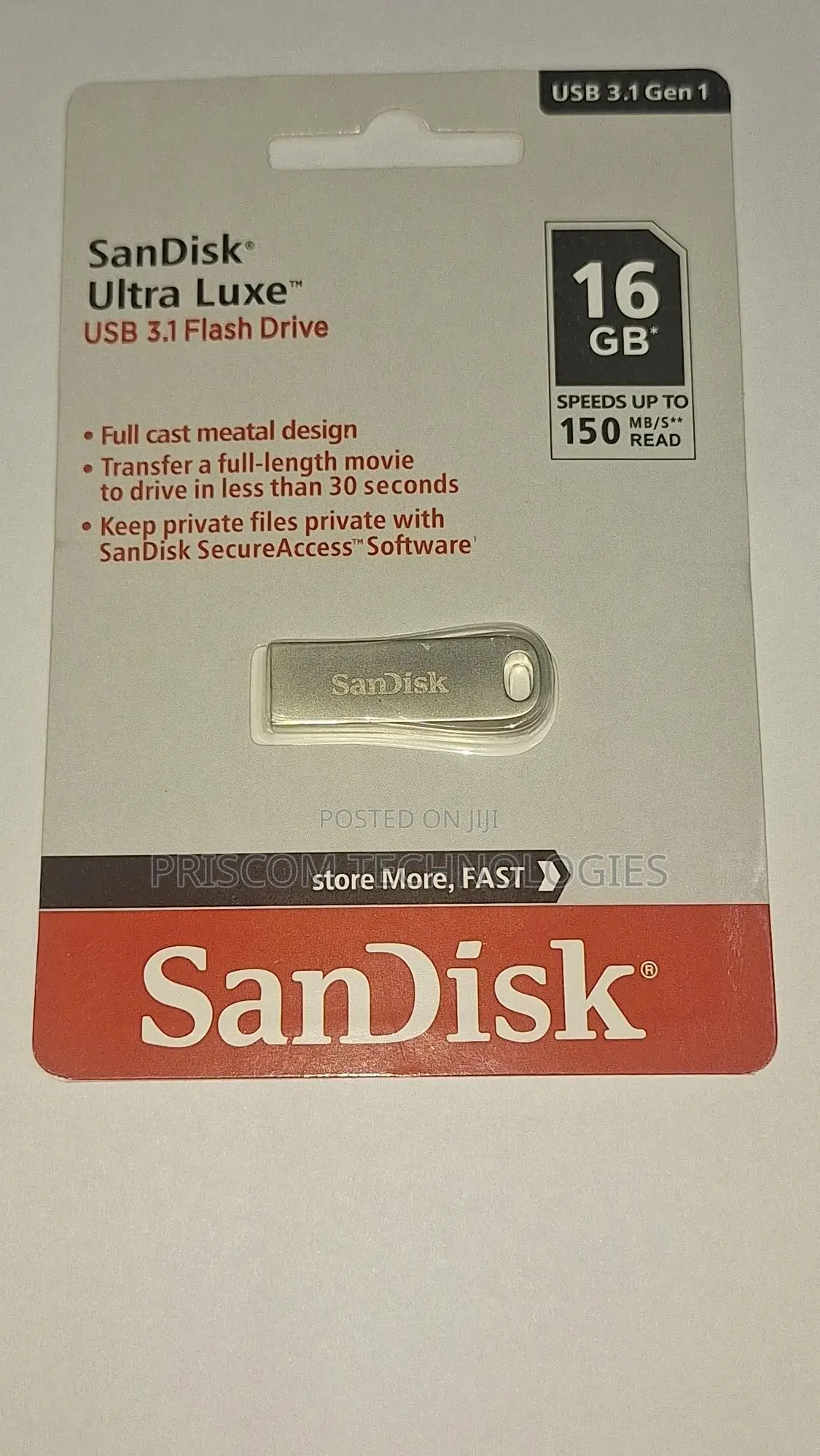 16GB Sandisk Ultra Luxe 3.1 Flash Drive Disk