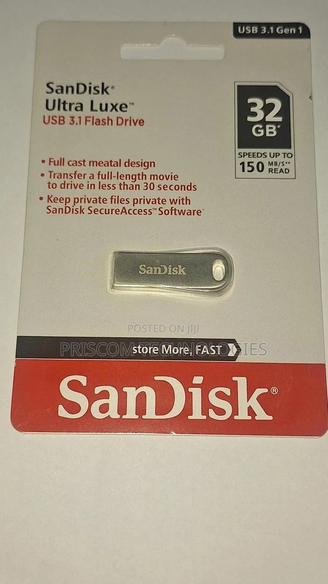 32GB Sandisk Ultra Luxe 3.1 Flash Drive Disk