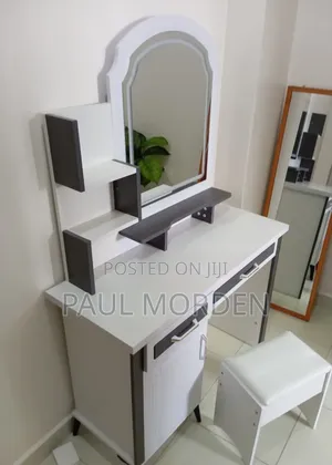 Dressing Table Set With Mirrors and Stools