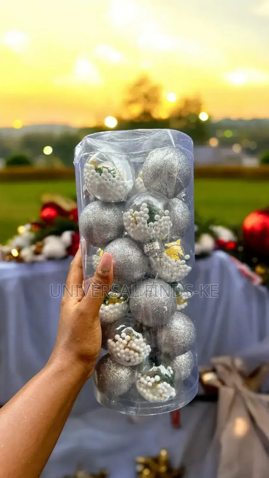 24pcs Silver Christmas Balls for Decorating Xmas Tree