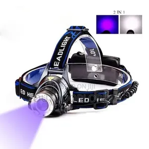 Waterproof Rechargeable White UV Headlamp