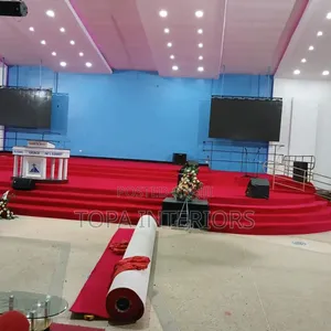 Eco Friendly Church Altar Floor Carpets Red Altar Carpets