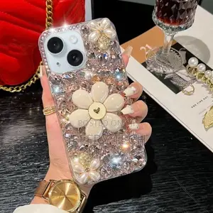 Hand-Set Diamond PC Phone Case for iPhone 14 Plus