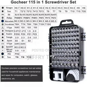 115 in 1 Precision Screwdriver Tool Set 115 in 1 (Purple)