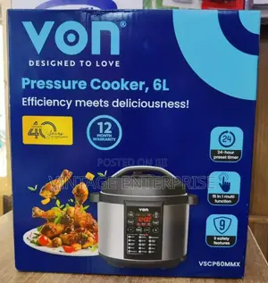 *6 Litres Von Electric Pressure Cooker"