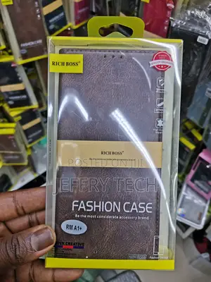 Universal Rich Boss Leather Flip Case for Redmi A1+ - Brown