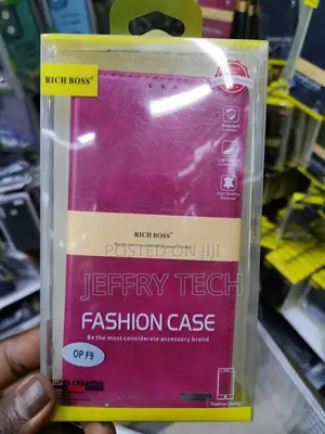 Universal Richboss Flip Leather Cover for Oppo F9 -Pink