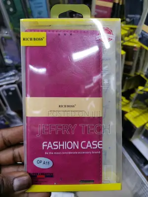 Universal Richboss Flip Cover for Oppo A15 -Pink