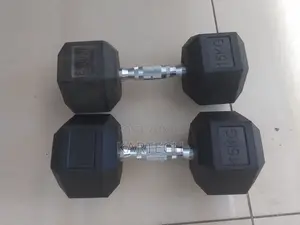 15kg Hexagonal Dumbbells Set Rubber Coated -Pair