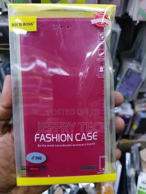 Universal Rich Boss Flip Case For Galaxy J7 Duo -pink
