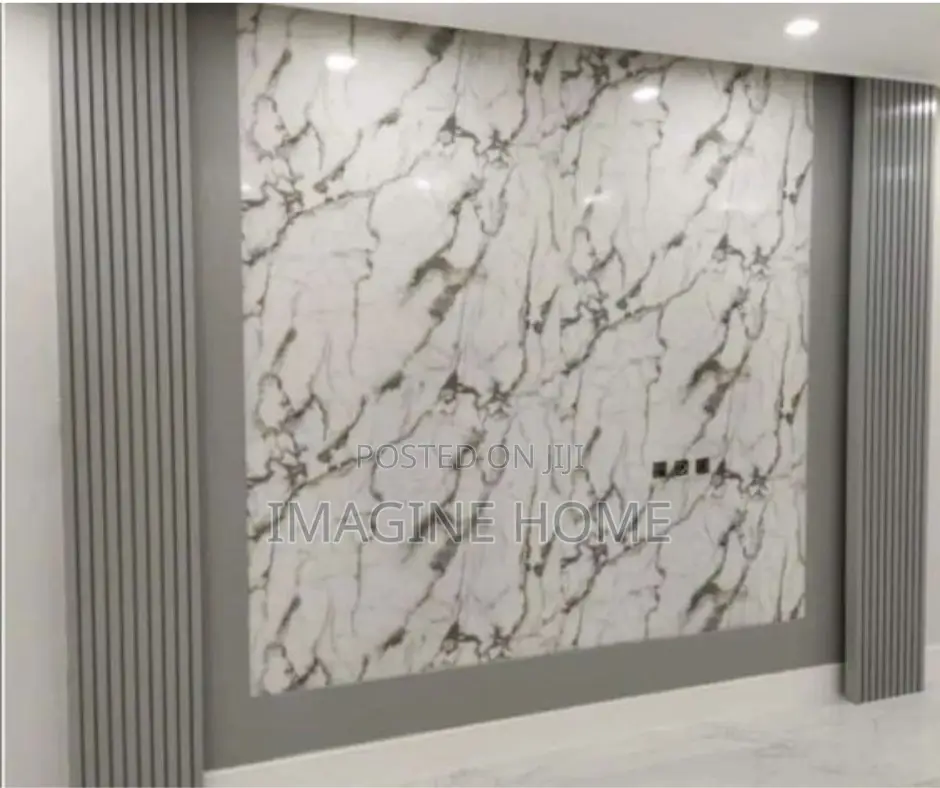 UV Glossy White Marble Sheets
