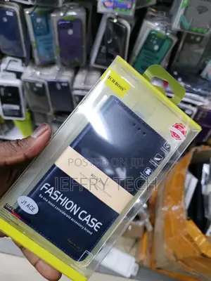 Universal Richboss Leather Cover for Samsung J1 ACE -Black