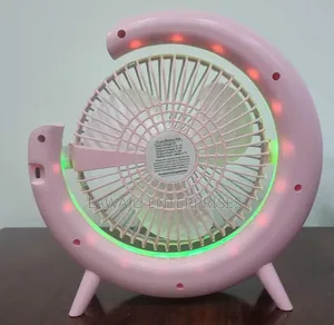 Pink Desktop Fan With Light