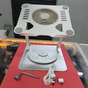 Laptop Stands With Electric Fan, 360 Degrees