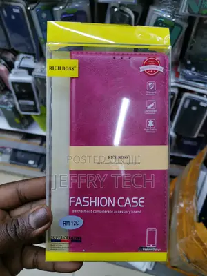 Universal Richboss Flip Cover for Redmi 12 C -Pink