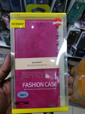 Universal Richboss Flip Cover for Tecno Spark 9 -Pink