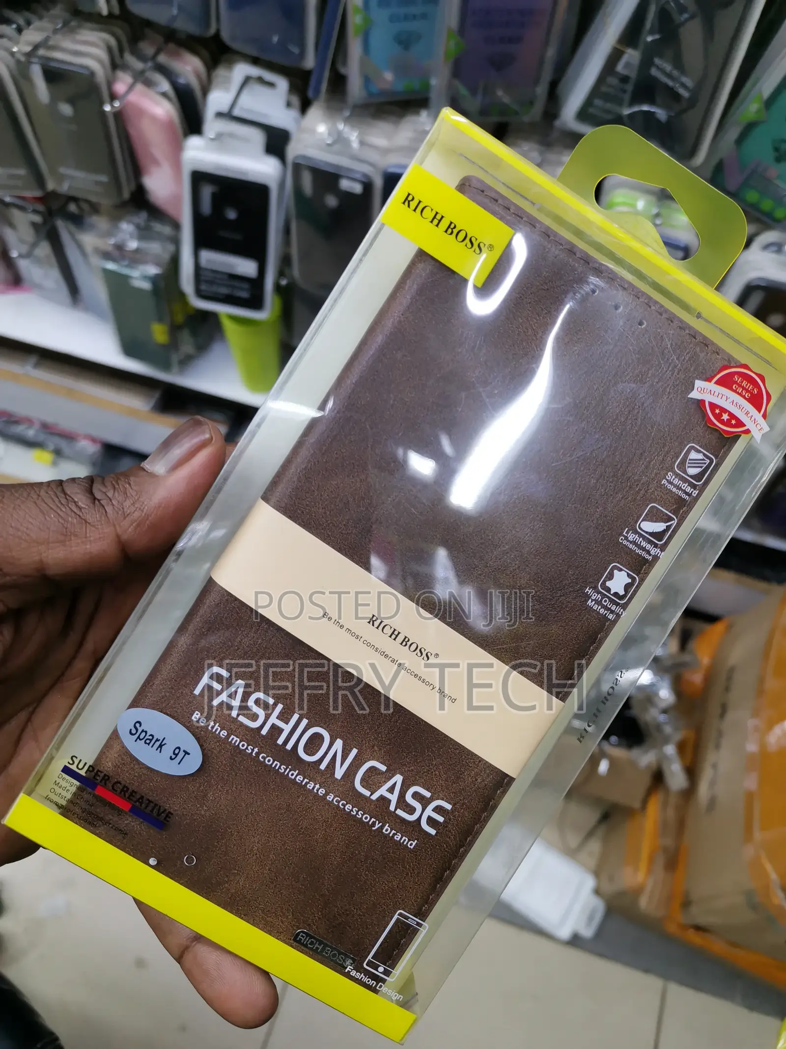 Universal Rich Boss Flip Case for Spark 9T - BROWN
